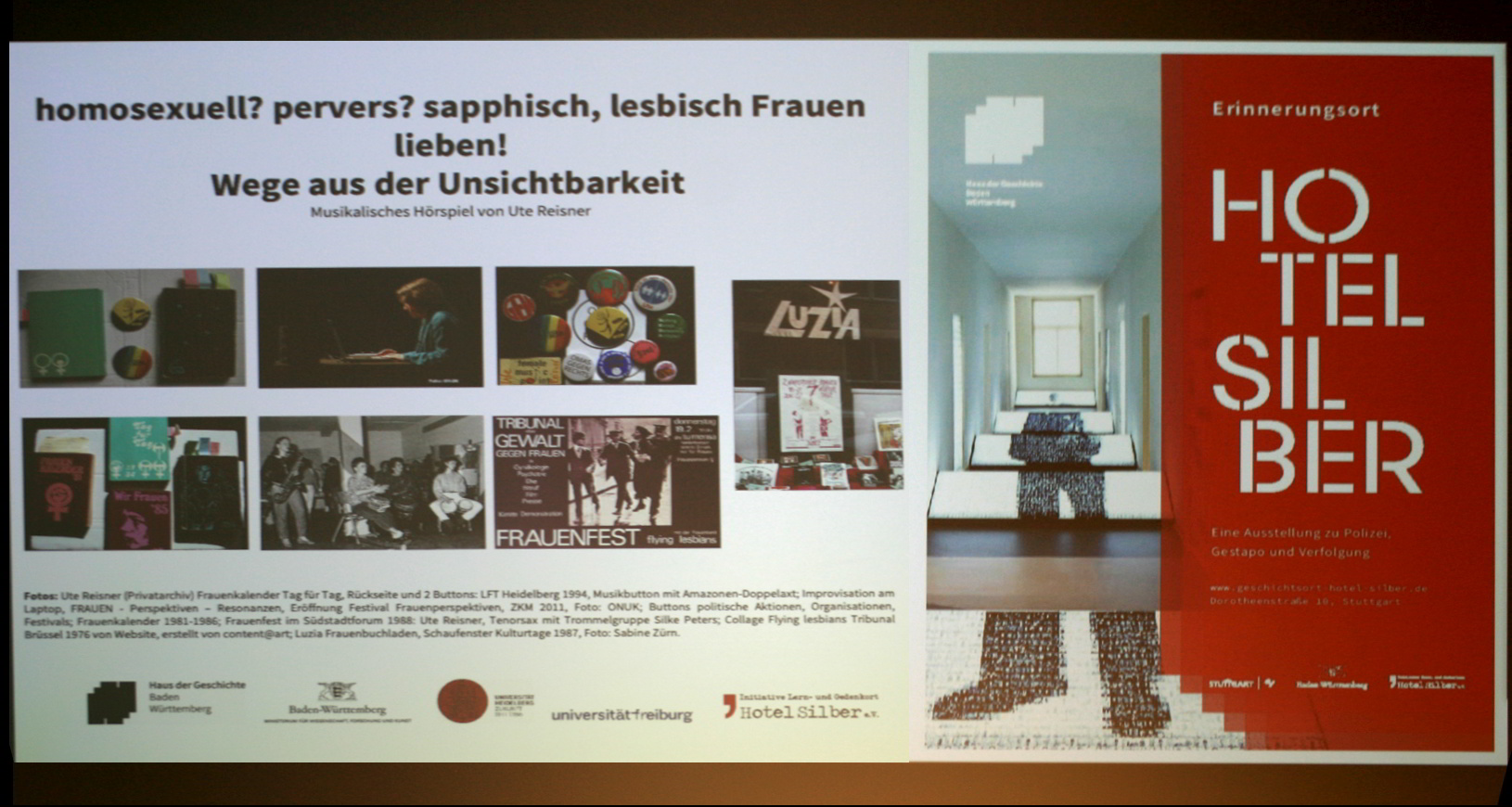 Präsentation im Erinnerungsort Hotel Silber, HdGBW, Stuttgart am 29.04.2026